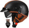 Casco Scodella Portatile Mezzi, Caschi Jet Mezzo, Caschi Da Motociclista Vintage Caschi Cromwell Caschi Casco A Scodella Scooter Motorino ECE/DOT Omologato Mezzo Elmetto Da Moto 11,XXL