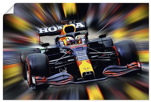 ARTLAND Wanddeko Poster & Kunstdrucke Wandposter 60x40 cm Formel 1 Niederlande Max Verstappen Rennfahrer Auto Motorsport U5QP