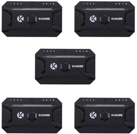 Uikdjgu 5X Bluetooth Hub USB 5.0 Converter Wired Keyboard & Mouse to Wireless Hub Adapter Support 8 Devices for Tablet,Laptop