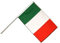 Flaggenfritze® Große Stockflagge Schwenkflagge Italien 60 x 90 cm