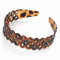 Serre-tête effet écailles de tortue avec peigne intégré Marron Joli motif tressé Accessoire pour cheveux