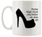 Pixxprint J.Roxx Meine High Heels sind höher als Dein IQ! Tasse, ca. 300ml Fassungsvermögen, Keramik Weiß, Spülmaschinenfest