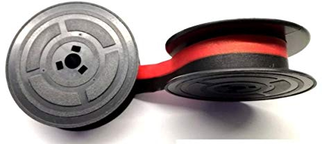 Schreibmaschinenband aus Stoff Doppelwicklung schwarz/rot für OLIVETTI, Hantares, Valentine, Lepton, Irish und viele weitere
