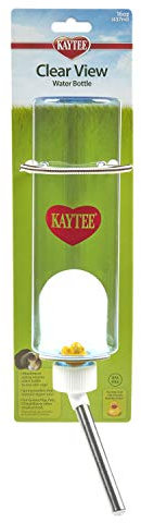 Kaytee Clear View Water Bottle for Pet Guinea Pigs, Rats and Chinchillas, 16 oz