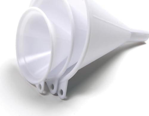 Norpro Plastic Funnel, Set of 3, Set of Three, White