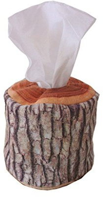 Pbao Baby Carrier Environment Friendly Natural Log Pattern Soft Portable Roll Tissue Box Cover Holder