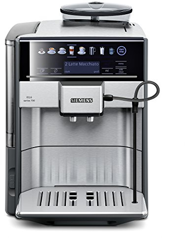 Siemens EQ.6 series 700 TE607503DE Machine à café automatique (19 bar, sélection directe par champs sensibles, oneTouch DoubleCup, cappuccinatore) en acier inoxydable