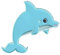 PatchMommy Delphin Delfin Patch Aufnäher Applikation zum Aufbügeln Bügelbild - für Kleidung Jeans Jacken Kinder Baby