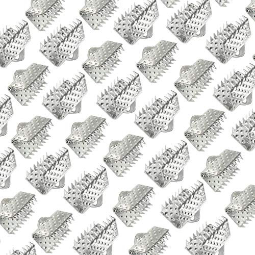 TOAOB 100pcs 10mm Silver Tone Ribbon Crimp Clasp Ends Cord Pinch Fasteners for Leather Jewellery Making Accessories DIY Bracelet