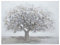 GILDE Bild Baum - Gemälde handgemalt in grau weiß H 90 cm B 120 cm