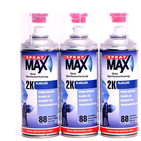 Spray de barniz transparente SprayMax 2K 3 x 400 ml brillante original 680061 K680061-3