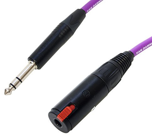 Van Damme IEM Extension Lead. IN-EAR MONITORING Stereo Headphone 1/4 Jack Cable (25m, Purple)