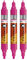 Molotow One4All Acrylic Twin Marker (Strichstärke 1,5 mm und 4 mm, hochdeckend und permanent) 3 Stück Farbe 217 neon pink floureszierend