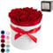 Infinity Flowerbox - 9 echte Infinity Rosen (3 Jahre haltbar ohne Wasser) - Mit Geschenkverpackung geliefert I Handgefertigt in Berlin I Geschenk für Frauen (Rote Rosen in schwarzer Box)