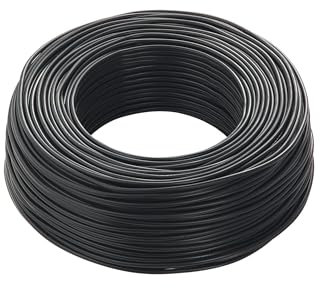Cavo Icel FS17, Matassa Metri, Filo Elettrico Unipolare Isolante, Impianti Elettrici, Case, Imprese Edili (Nero, 1 x 4 mm)