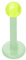 viva-adorno 1,2 mm Labret Stecker Lippenpiercing Tragus Piercing Ohrpiercing Bioflex Kunststoff Z450, Grün / 1,2 x 8 x 3mm