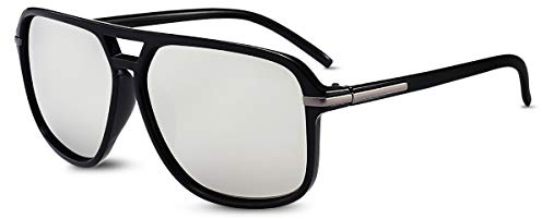 LumiSyne Herren Polarisiert Fahren Sonnenbrille Ultra Leicht Doppelte Brücke Quadratische Sonnenbrille UV 400 Schutz Sport im Freien Brillen Geschenkbox