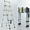 4+5 Step Ladder Aluminium Heavy Duty 150KG/330lb Capacity Folding Portable Anti-Slip Safety 5 Tread Telescopic Stepladder for Home Garden Office Garage DIY
