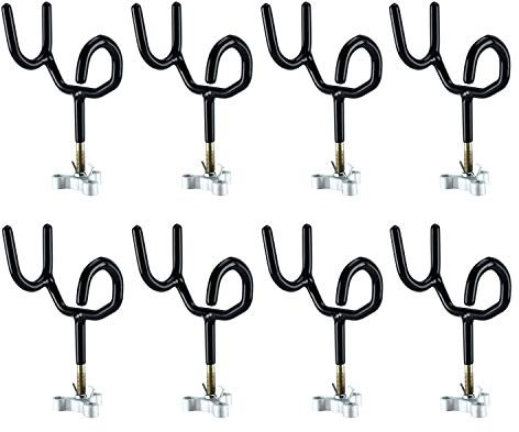 NovelBee 8 Stück 5 Grad 10,2 cm Sure Grip Stahl Rutenhalter Stabhalter Ruten Halterung mit Montagefuß