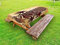 ABAKUHAUS Stammes Outdoor-Tischdecke, Traditionelle Tiki Maske Totem, dekorative waschbare Picknick-Tischdecke, 145 x 265 cm, Braun Sand