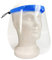 Urhome Gesichtsschutz aus Kunststoff - Gesichtsschutzmaske Gesichtsvisier Schutzmaske Visier Face Shield | 5 x Visier + Halter in Blau