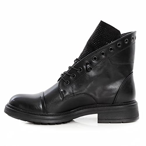 Toocool Stivali Donna Stivaletti Strass Anfibi Biker Invernali Scarpe G621 [40,Nero]