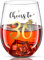 Prost auf 30. Geburtstag Stammlos Weinglas - Geschenk für Männer Frauen, Party Hochzeit Jahrestag Dekorationen, 17 Unzen