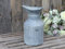 Chic Antique große Kanne mit Rillen Zink Dekokanne Krug Nostalgie VintageH28x22x15cm