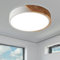 NICEME Led Deckenlampe Holz 24W,Weißes Licht 6500K Deckenleuchte,Led Lampen Deckenlampen Für Wohnzimmer Schlafzimmer Badezimmer Balkon Flur Keller Ø30Cm