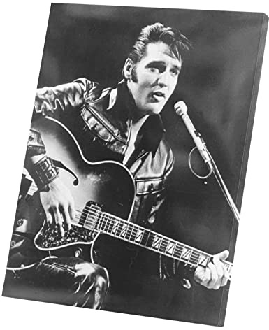 French Unicorn Wandbild auf Leinwand Bild von Star Celebrity Elvis Presley Sänger Alte Musik Original 1 (60 cm x 78 cm)