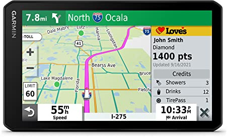 Garmin dēzlCam™ OTR710, Large, Easy-to-Read 7” GPS Truck Navigator, Built-in Dash Cam, Automatic Incident Detection, Custom Truck Routing, High-Resolution Birdseye Satellite Imagery