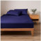 Fitted Sheet Single Bed - Super Soft Plain Dyed Navy Bedding Single Bed sheets, Non Iron Polycotton (25 Cm to 10 Inches) Single Fitted Sheet