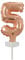 NEU Folienballon Geburtstagszahl Kuchen Cake Topper Zahl 5 Roségold, ca. 13 cm