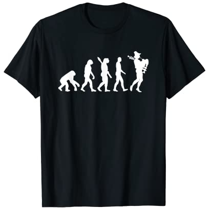 Dudelsack Evolution Lustiges Dudelsack-T-Shirt T-Shirt