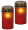 LED Grablicht Mit Timer | Grabkerzen Mit Batterie | 2er Set | Rot | Outdoor | Kerzen