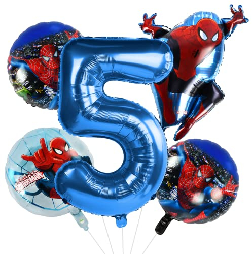 Luftballons geburtstag 5 Jahr, Geburtstag Ballon Deko, Geburtstagsdeko 5 Jahr Junge, Luftballons Kindergeburtstag Luftballons Party Ballons Folienballons für Kinder Geburtstag Party Dekoration