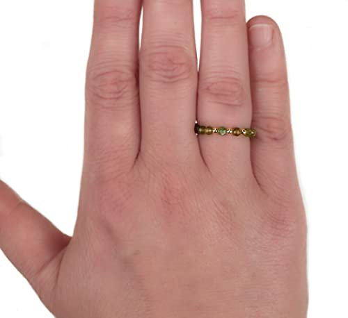 Turmalin grün Stretch Ring Perlenring elastisch Turmalinring Stapelring Handmade
