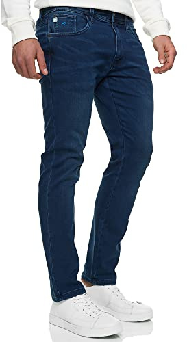 Indicode Herren INCoil Jeanshose Denim Super Stretch aus 77% Baumwolle | Bequeme Stretch Jeans aus Baumwolle mit hoher Bewegungsfreiheit, Denim Jeans, Herrenjeans, Freizeithose, Stoffhose für Männer