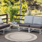 Livabliss Outdoor Teppich Sintra - Rund Teppich für Balkon, Terrasse & Garten - Boho Style, Beige & Grau