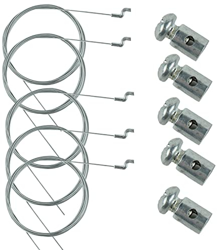 Cable del acelerador para cortacésped, cable de control de tracción, cable del acelerador de transmisión de rueda de freno de motor, 200 cm de longitud, 5 unidades