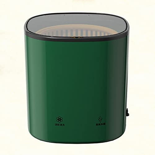 Samnuerly Mini Machine à Laver pour Beauty Blender Machine à Laver Portable à Une cuve avec, pour Appartements, Camping, dortoir, 4,5 L, Vert (Vert)