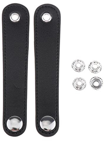 Akkordeon-Faltenbalg-Verschluss, PU-Leder, Mittelabstand optional, 10,8 cm, Schwarz