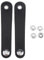 Akkordeon-Faltenbalg-Verschluss, PU-Leder, Mittelabstand optional, 10,8 cm, Schwarz