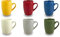 ARCA, Set di 6 Tazze Mug, Realizzate in Ceramica, Semplici e Pratiche, Lavabili in Lavastoviglie, Colori Assortiti, Capacità 340 ml, 8,5x10,5 cm