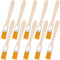 10 PCS Small Flat Brushes,Yellow-hair brush,Brush set,Oil painting cleaning wooden brush with Wooden Handle for Art Painting,DIY,Cleaning Dust - 2.4 * 1.5 * 14 cm
