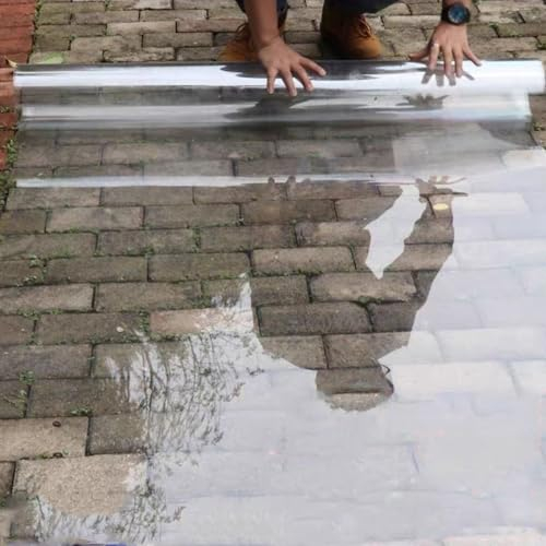 Planchas de Policarbonato Transparente,Láminas Resistentes a los Rrayos UV,Placas Paneles de Techo para Invernadero,Jardín,Fácil de Cortar y Doblar,con Tornillos,Personalizable (0.6*2m)