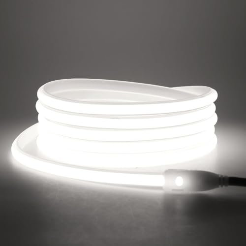 KISUFU 220V COB Ruban Led Flexible Néon Bande Led, 288 LEDs/M IP65 Etanche 50cm peut être coupé Bandeau LED pour Intérieur/Extérieur Maison Chambre Cuisine Décoration