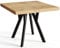 Quadratischer Esszimmertisch RICO, ausziehbarer Tisch, Größe: 100-200X100X77 cm, Wohnzimmertisch Farbe: Lancelot, mit Holzbeinen in Farbe Schwarz