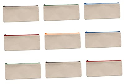 DOITOOL Leere Make-up-Tasche mit Reißverschluss Bleistifthalter Aus Segeltuch für Jungen und Mädchen Erwachsene Büro Schule
