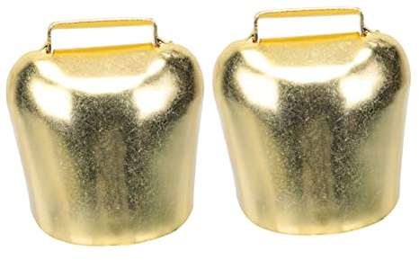 TOPBATHY Metallische Viehglocken Retro Metallglocken Für Rinder Pferde Schafe Leicht Laut Klingelnd 2 Stück Hängeglocken Mit Weichem Klang Zur Ebene Und Weihnachtsdekoration